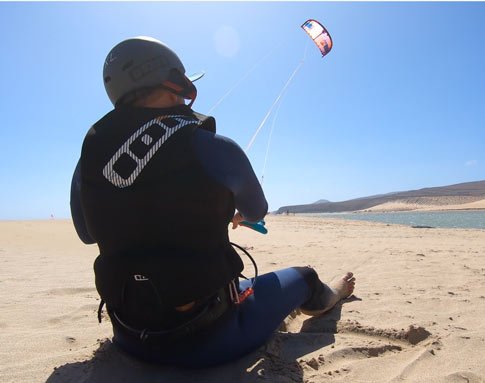 Premiers cours de kitesurf