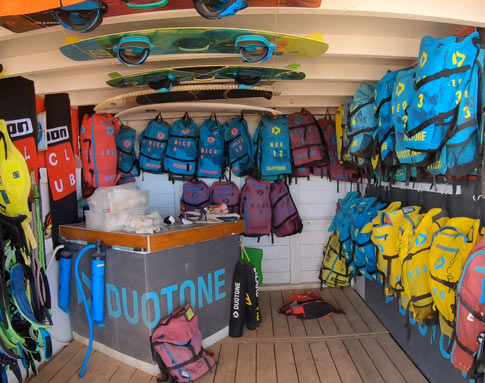 Kite surf material that we use in La Glisse